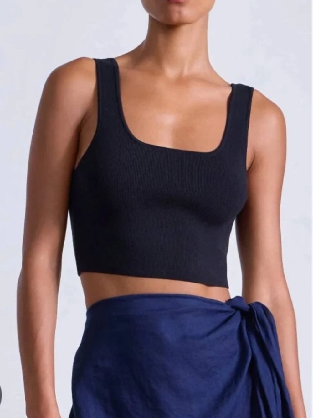 NEW Apiece Apart Ilia Crop Top Black Small